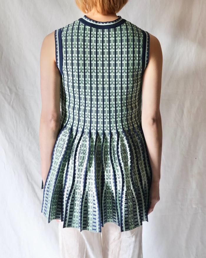 【新品】mame kurogouchi半袖ニットトップス Mame Kurogouchi：Lantern Knitted Volume Top - BLACK - ORANN ONLINE