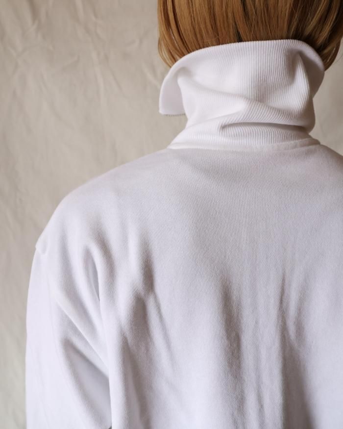 JUN MIKAMI:HALF ZIP PULL OVER - WHITE - ORANN ONLINE SHOP JUN MIKAMI:HALF ZIP PULL OVER - WHITE - ORANN ONLINE SHOP