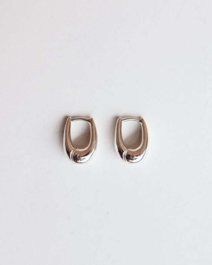 R.ALAGAN TINY TINY PUFFY HOOPS SILVER