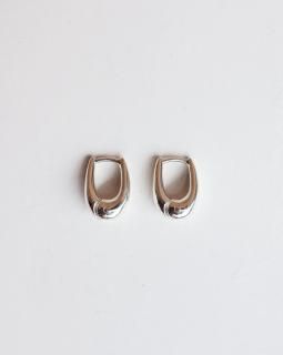 R.ALAGANTINY TINY PUFFY HOOPS - SILVER