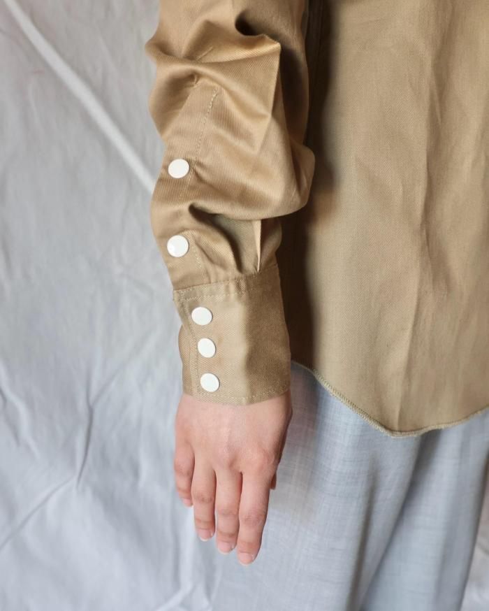 FUMIKA UCHIDA ベージュカットソー FUMIKA_UCHIDA / FU-V-TP005 COATED OFF THE SHOULDER TOP