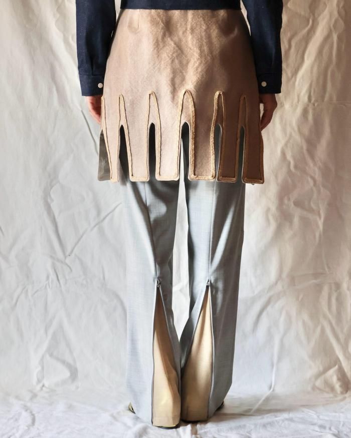 FUMIKA UCHIDA： JUTE/MESH MINI SKIRT - STRAW - ORANN ONLINE SHOP