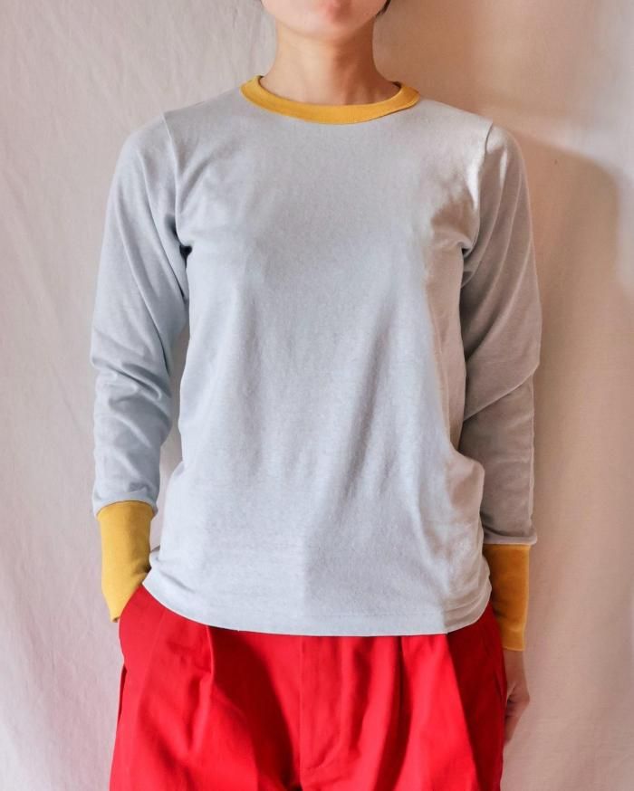 fifi collection：Trim L/S tee - ICEBLUE - ORANN ONLINE SHOP
