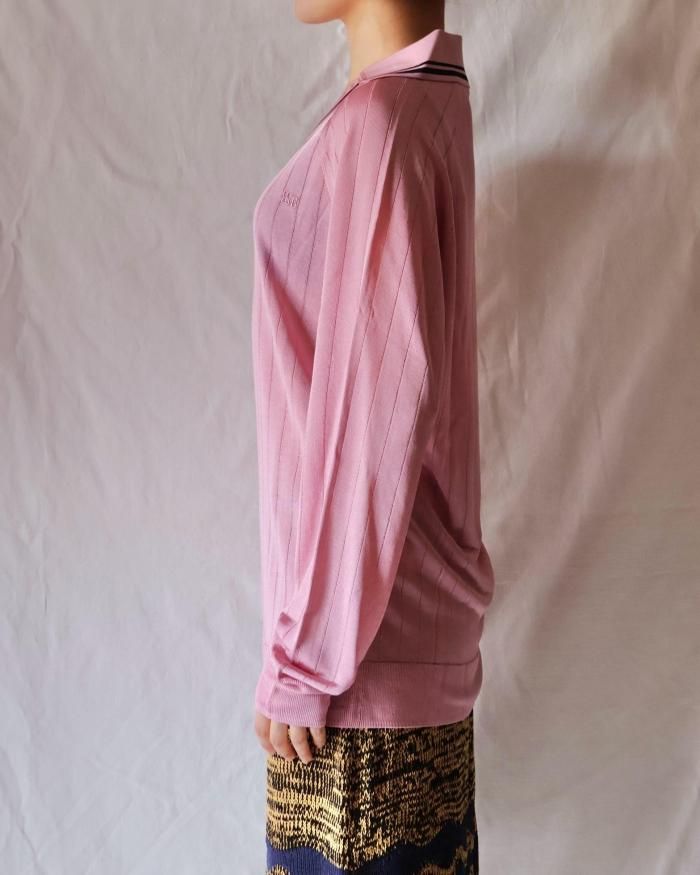 Wales Bonner ピンク ポロシャツ M Roots polo shirt in pink - Wales Bonner | Mytheresa