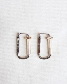 AriesMini Column Carabiner Earring PAIR - SILVER/GOLD
