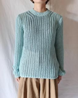 アーニーパロ Ernie Palo 25SS Back Slit Mesh Knit バックオープンメッシュニット EP09FKN01 ブラック サイ ERNIE PALO - Back Slit Mesh Knit (3 COLORS) WASHIDA
