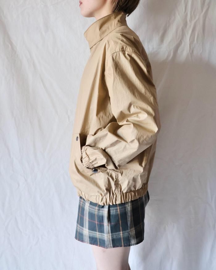FUMIKA UCHIDA： COATED COTTON /PLAID REVERSIBLE BLOUSON