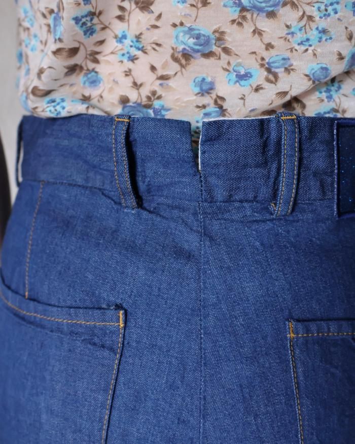 VELVET：Mariachi Pants Denim Ver. - BLUE - ORANN ONLINE SHOP
