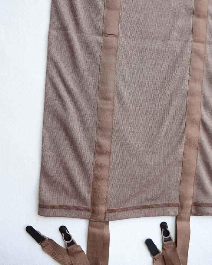 OVERNEATH：GARTER TANK TOP - LIGHT BROWN - ORANN ONLINE SHOP
