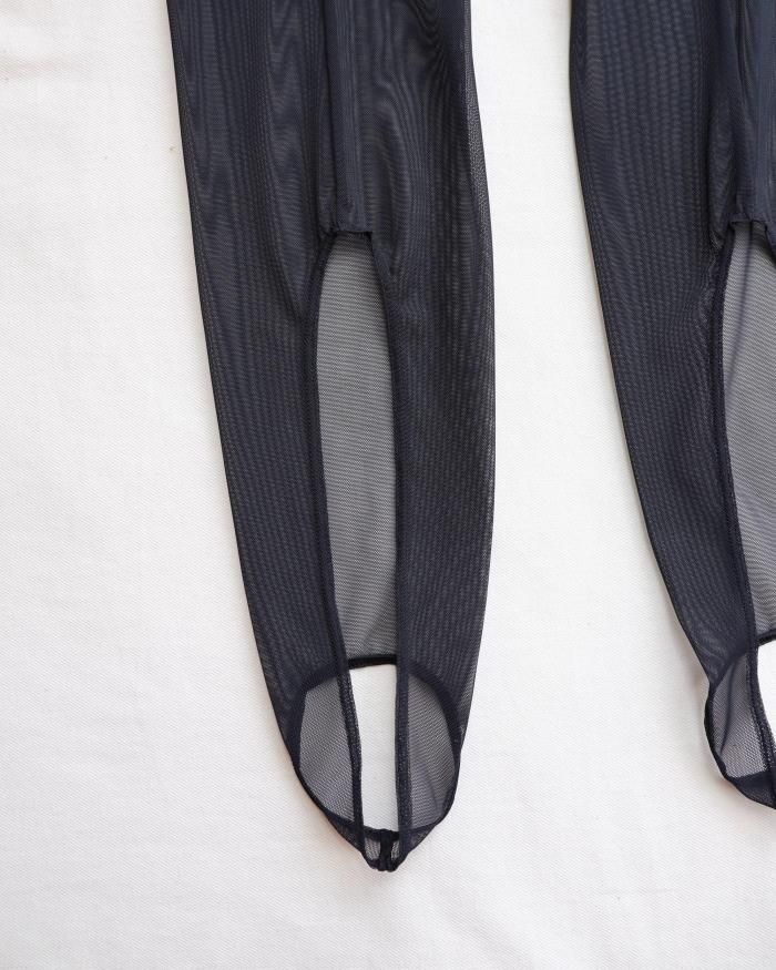 OVERNEATH：NET LEGGINGS - BLACK - ORANN ONLINE SHOP