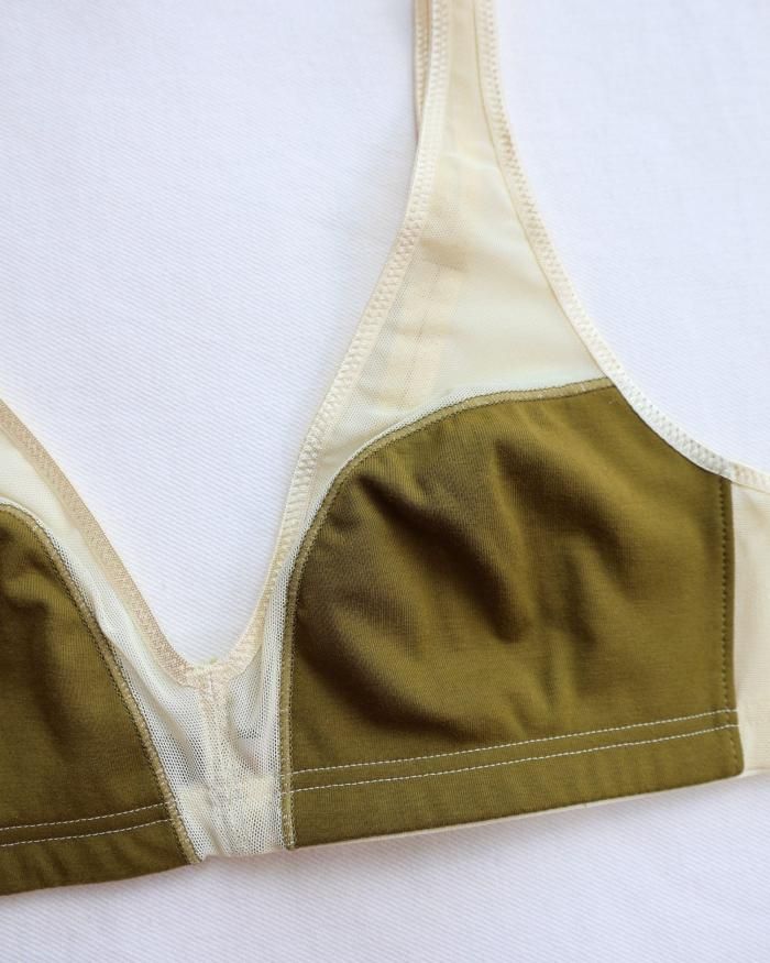 新品未使用 OVERNEATH スムース×ネット/MossBeige 新品未使用 OVERNEATH スムース×ネット/MossBeige