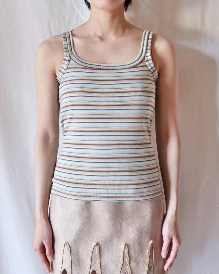 FUMIKA UCHIDA： SHADOW PLAID CAMISOLE - GREY PLAID - ORANN