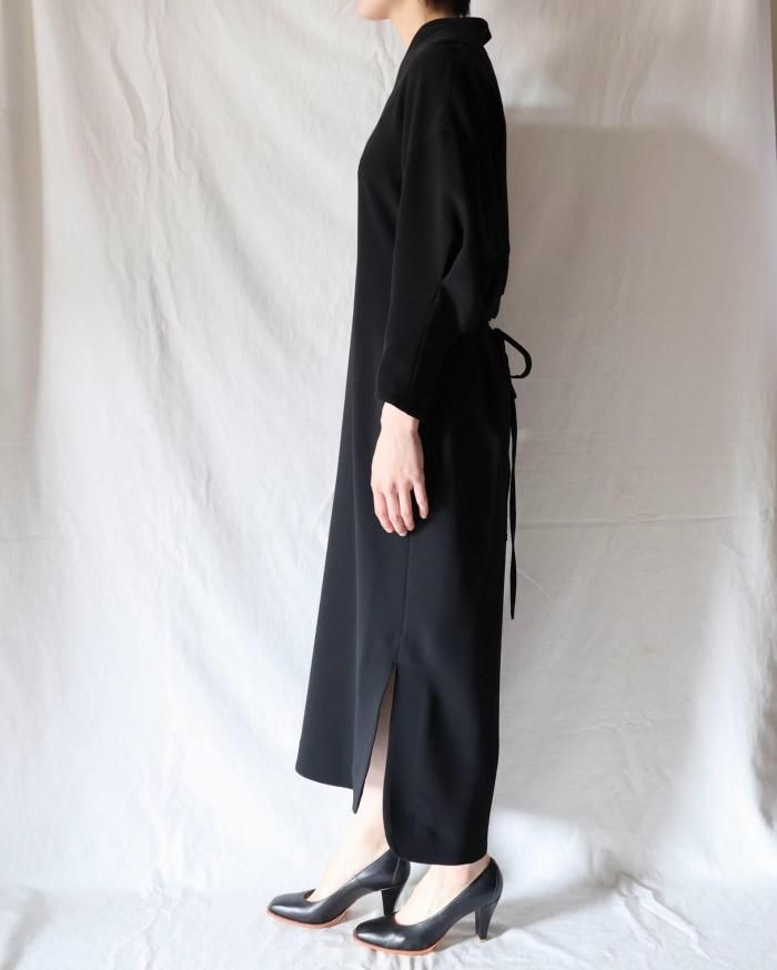 Mame Kurogouchi：Triacetate Polyester Georgette V-Neck Dress