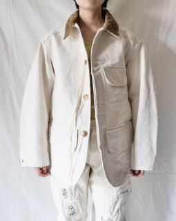 MidorikawaGLITTER CANVAS HUNTING JACKET - IVORY