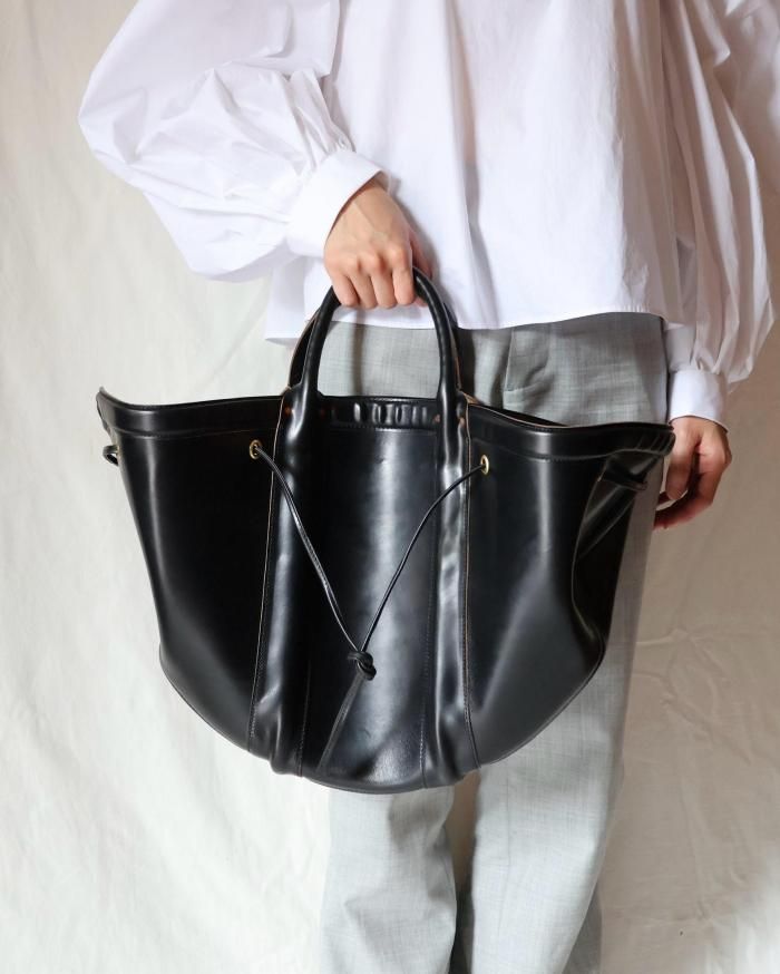 FUMIKA UCHIDA： LEATHER CARPENTERS TOOL BAG - BLACK - ORANN ONLINE