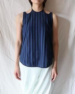 Mame KurogouchiRussell Jersey Sleeveless Top - NAVY