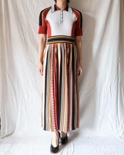 Mame KurogouchiGeometric Pattern Knitted Dress - VERMILLION