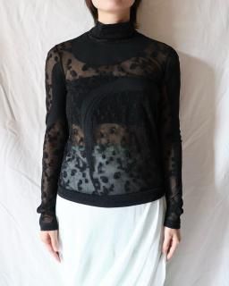 Mame KurogouchiKnitted High Neck Top - BLACK