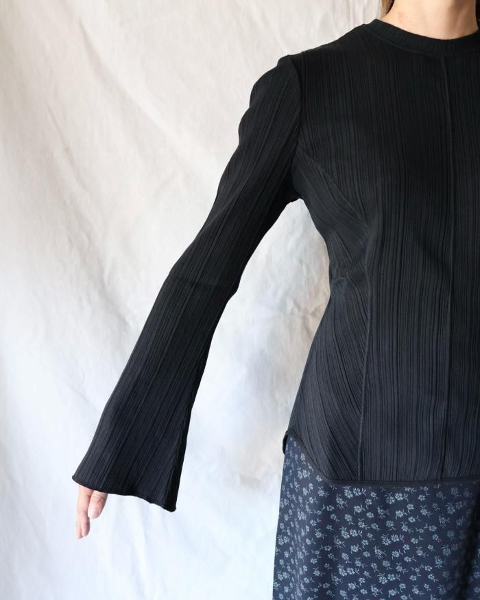 Mame Kurogouchi：Random Ribbed Organic Cotton Long Sleeve