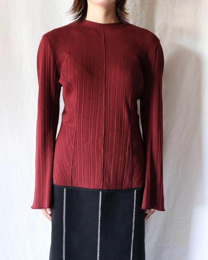 Mame Kurogouchi：Random Ribbed Organic Cotton Long Sleeve