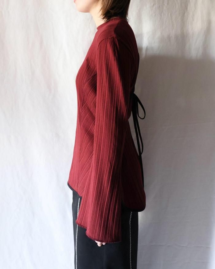 Mame Kurogouchi：Random Ribbed Organic Cotton Long Sleeve