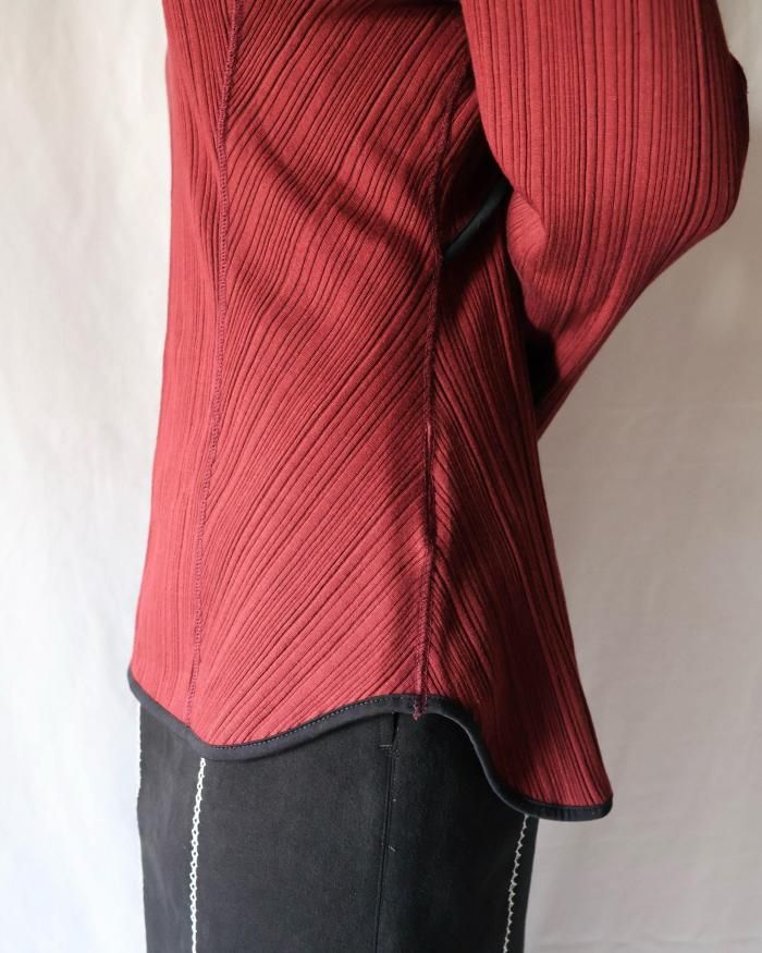 Mame Kurogouchi：Random Ribbed Organic Cotton Long Sleeve