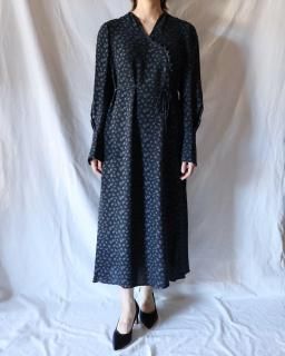 Mame KurogouchiCupro Triacetate Floral Jacquard Dress - NAVY