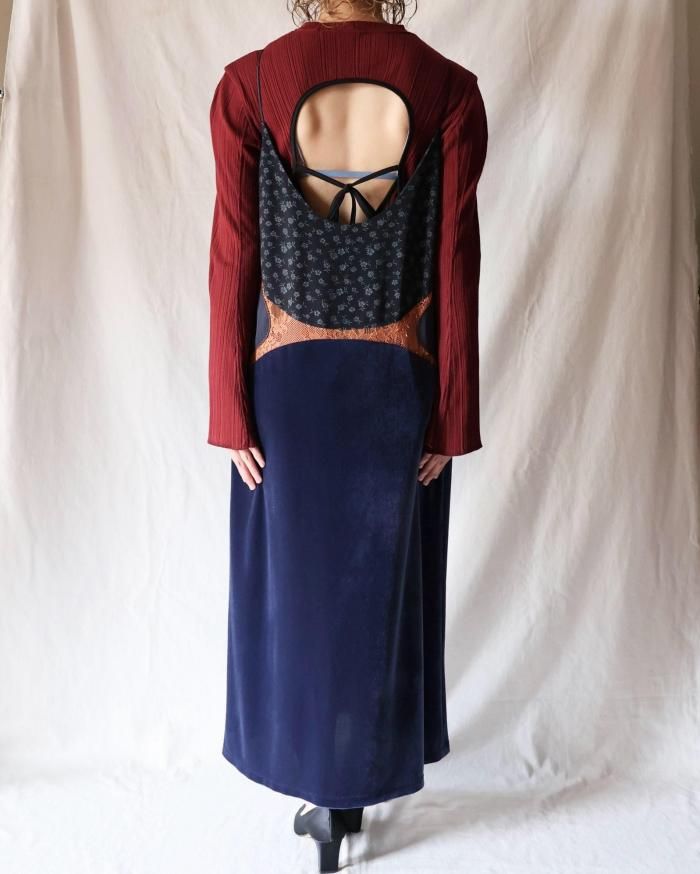 Mame Kurogouchi：Cupro Triacetate Floral Jacquard Camisole Dress