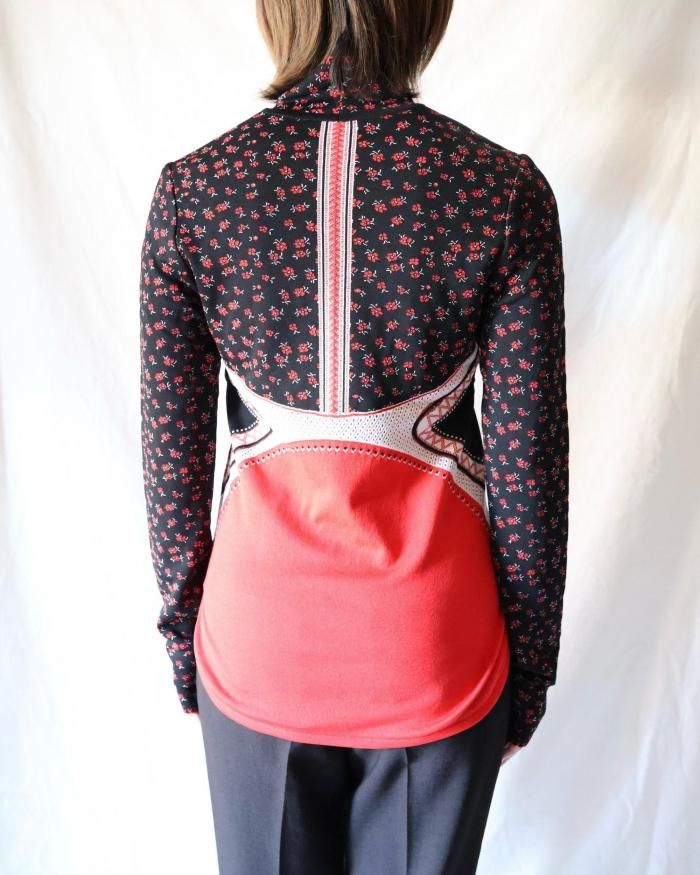 【美品】mame kurogouchi/JACQUARD KNITTED TOP Mame Kurogouchi：Floral Jacquard High Neck Knitted Top