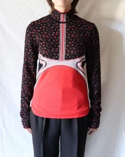 Mame KurogouchiFloral Jacquard High Neck Knitted Top - BLACK