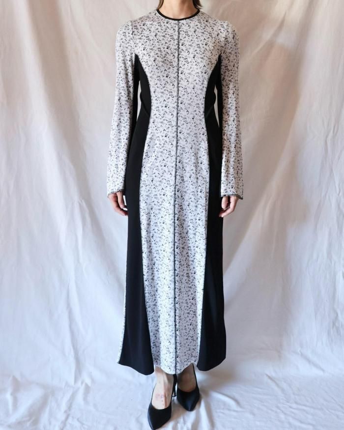 Mame Kurogouchi：Floral Jacquard Fraise Stitch Dress - WHITE