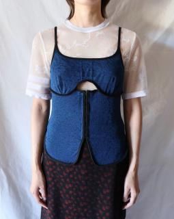 mame krogouchi ビスチェ Floral Quilted Silk Bustier – OBLIGE