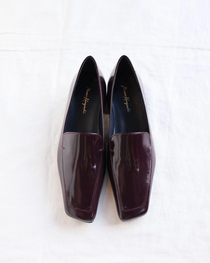 Mame Kurogouchi：Cowhide Leather Loafers - BORDEAUX - ORANN ONLINE