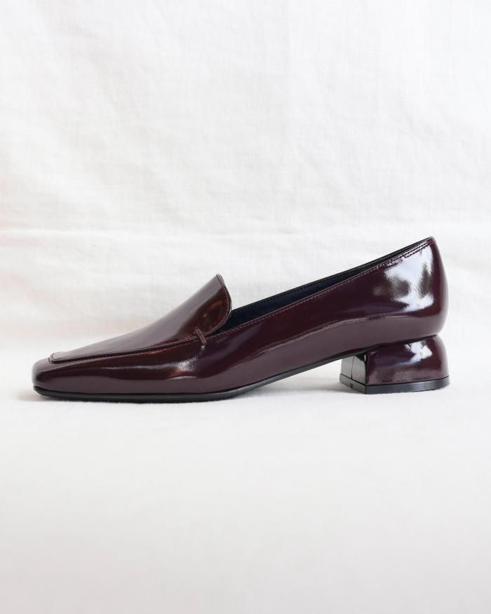 Mame Kurogouchi：Cowhide Leather Loafers - BORDEAUX - ORANN