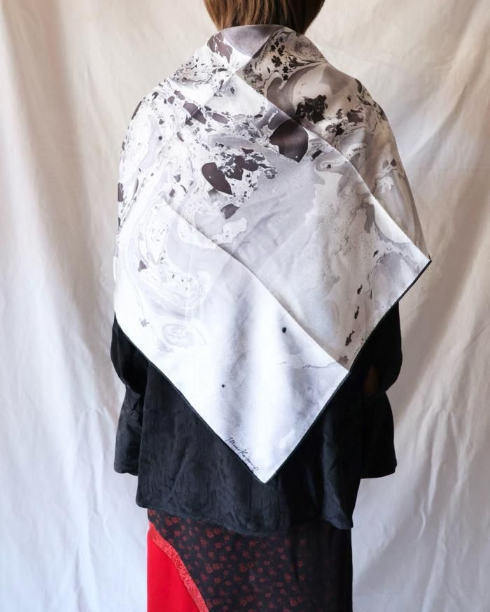 小物 Hand Printed Silk Scarf mamekurogouchi mame - mame kurogouchi Hand Printed Silk Scarfの通販 by こん