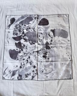 Mame KurogouchiHand Printed Silk Scarf - GREY
