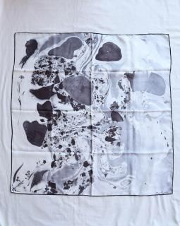 Mame KurogouchiHand Printed Silk Scarf - GREY