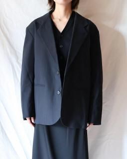 CristaseyaOVERSIZED BLAZER - BLACK/NAVY STRIPES