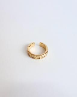 R.ALAGANSMALL TILE RING - GOLD