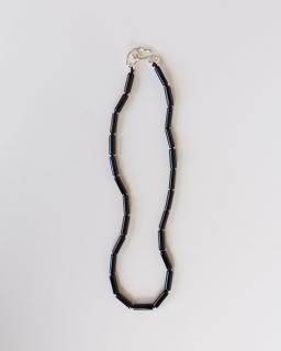 R.ALAGANSMALL TUBE ONYX NECKLACE
