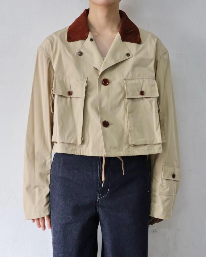 fumika uchida ジャケット FUMIKA UCHIDA: POPLIN SHORT JACKET - SAND/BORDEAUX - ORANN