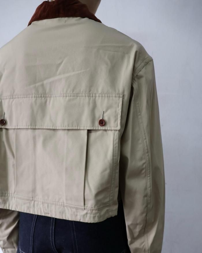 FUMIKA UCHIDA： POPLIN SHORT JACKET - SAND/BORDEAUX - ORANN