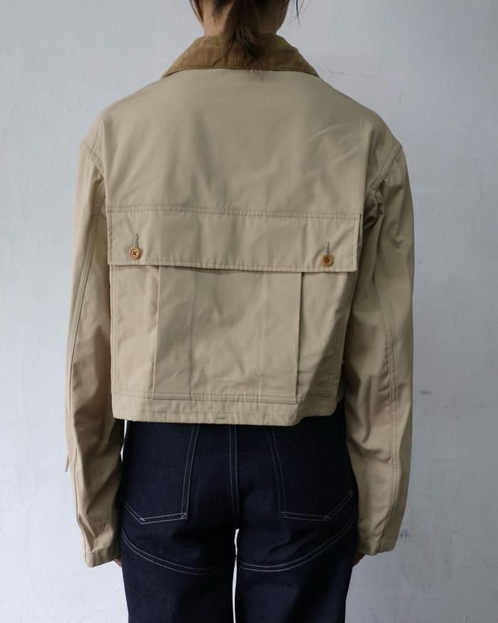FUMIKA UCHIDA： POPLIN SHORT JACKET - SAND/BEIGE - ORANN ONLINE SHOP