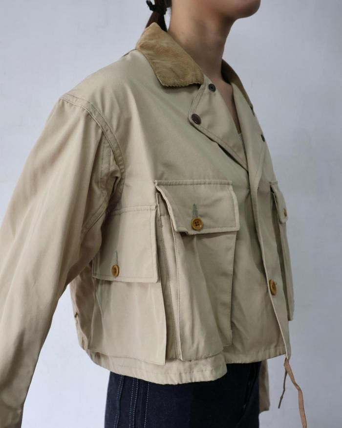 FUMIKA UCHIDA： POPLIN SHORT JACKET - SAND/BEIGE - ORANN ONLINE SHOP