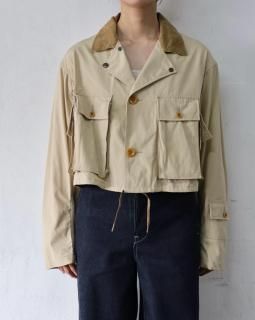 FUMIKA UCHIDAPOPLIN SHORT JACKET - SAND/BEIGE