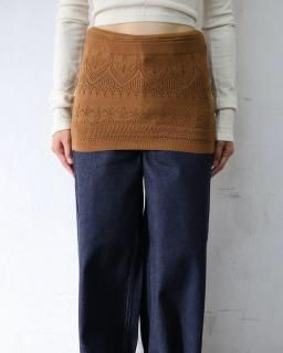 FUMIKA UCHIDASILK LACE KNITTING BELLYBAND - LIGHT BROWN