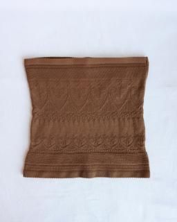 FUMIKA UCHIDASILK LACE KNITTING BELLYBAND - LIGHT BROWN