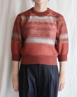 JUN MIKAMIFAIR ISLE SWEATER - RED