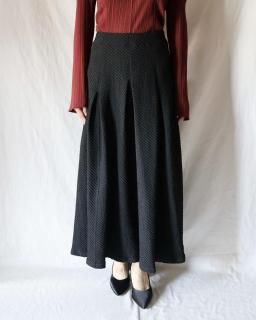 Mame KurogouchiShirring Jersey Jacquard Flare Skirt - BLACK