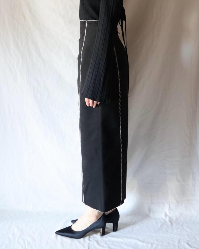 mame kurogouchi マメクロゴウチ 黒 スリットタイトスカート mame kurogouchi マメクロゴウチ 黒 スリットタイトスカート mame